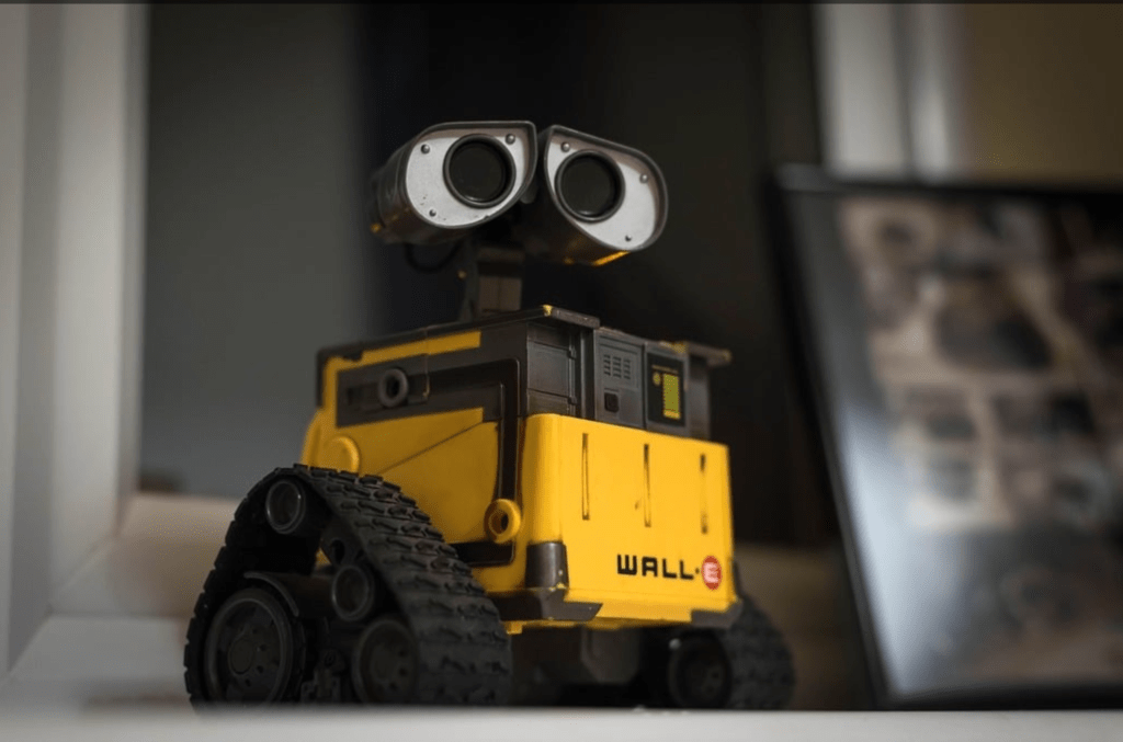 A toy version of the character WALL-E